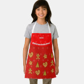 Tablier Cookie de Noël Crew-Gingerbread Pals-Red S (Insitu)