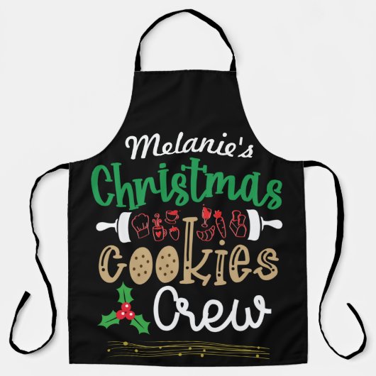 Tablier Cookie de Noël personnalisé Tout-en-un Imprimer Ta (Recto)