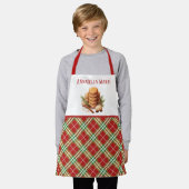 Tablier cookie de Noël plat cuisson ajouter nom aquarelle (Porté)