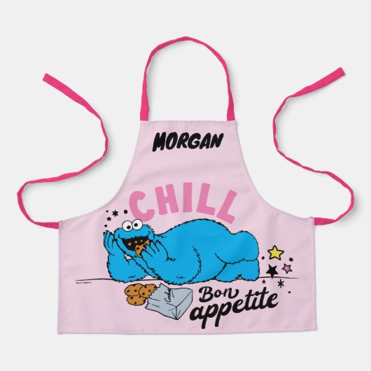 Tablier Cookie Monster | Bon appétit Chill | Ajouter un no (Recto)