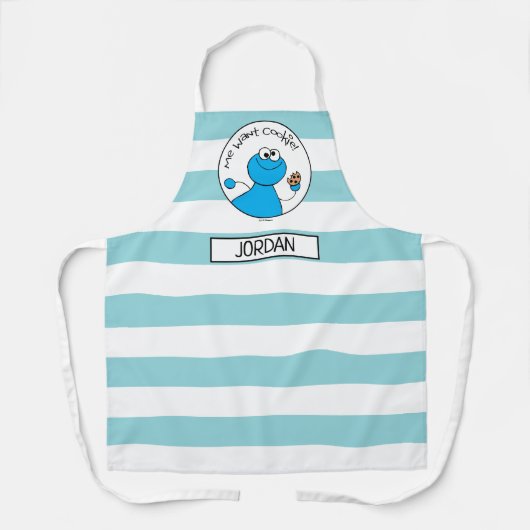 Tablier Cookie Monster Doodley Graphisme (Recto)