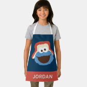 Tablier Cookie Monster Woodland Face | Ajouter Votre Nom (Insitu)