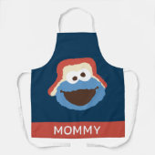 Tablier Cookie Monster Woodland Face | Ajouter Votre Nom (Recto)