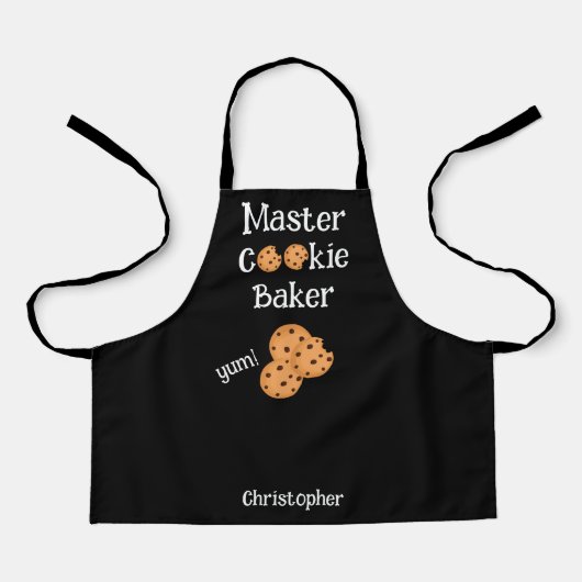 Tablier Cookie noir de l'enfant Baker Text Apron (Recto)