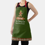 Tablier Cookie Plaid Baking Crew Green Christmas (Insitu)