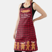 Tablier Cookie Rouge Plaid Gingpain Monogramme Cuisine (Insitu)