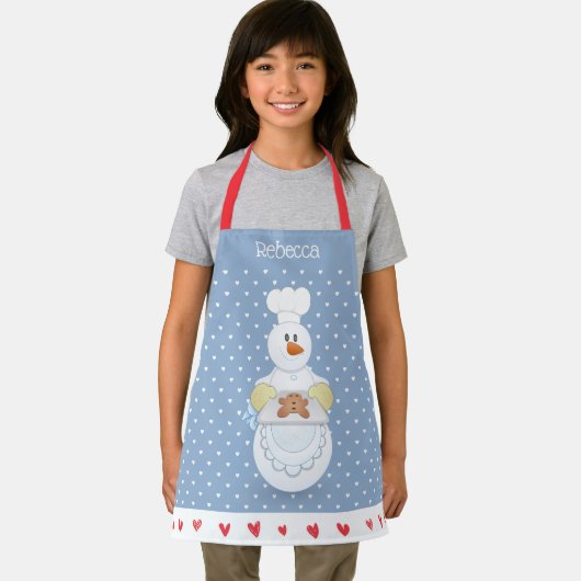 Tablier Cookie Snowman Baking Apron (Insitu)