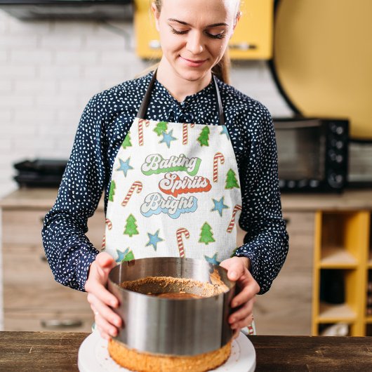 Tablier Cookies de Noël Baking Spiritas brillant