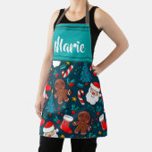 Tablier Cookies de Noël Motif Festif mignon avec nom (Insitu)
