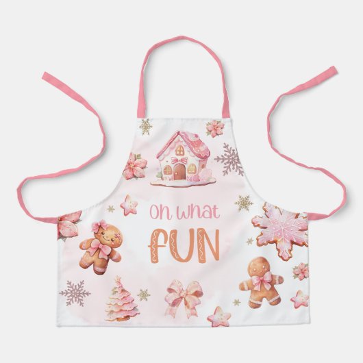 Tablier Cookies de Noël Oh quel plaisir fête d'anniversair (Recto)