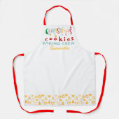 Tablier Cookies de Noël personnalisés Cuisinière (Recto)