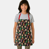 Tablier Cookies de Noël Pudding Vacances Baking Black Kid (Insitu)