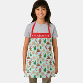 Tablier Cookies de Noël Pudding Vacances Bicyclettes Nom (Insitu)