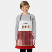Tablier Cookies de vacances rouge et blanc Bande pour enfa (Porté)