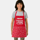 Tablier Cookies d'équipage de cuisine de Noël Rouge Petit (Insitu)