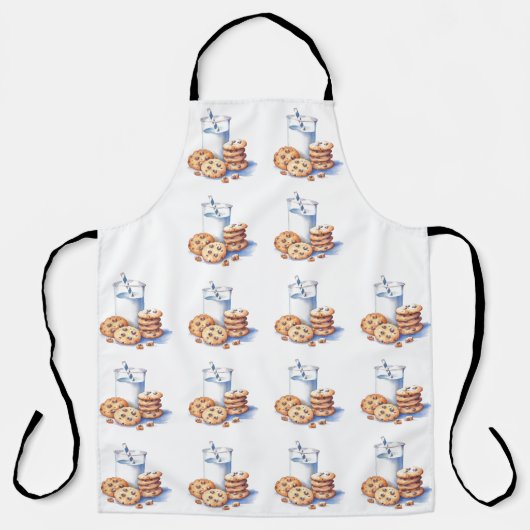 Tablier Cookies et lait Cookie Tout-en-dessus Imprimer Tab (Recto)