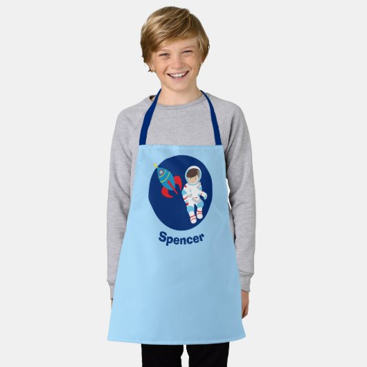 Tablier Cool Astronaut Rocket Ship Custom Kids (Porté)