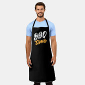 Tablier Cool BBQ time word art grilling  (Porté)