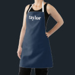 Tablier Cool Bleu Moderne Minimaliste tendance Personnalis<br><div class="desc">Présentation de l'tablier minimaliste moderne bleu Cool personnalisé - un cadeau élégant et pratique pour les femmes, en particulier les mères. Ce tablier sur mesure sert de cadeau de la Fête des Mères ou d'accessoire de cuisine unique pour les mamans qui aiment cuisiner et cuire. La couleur bleue apaisante apporte...</div>