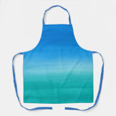 Tablier Cool bleu Turquoise Ombre Aquarelle Artiste (Recto)
