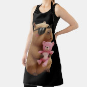 Tablier Cool Chill Capybara BBQ Apron with Teddy Bear (Insitu)