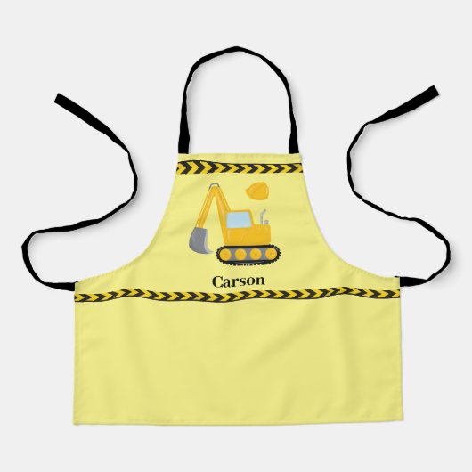 Tablier Cool Construction Excavateur Enfants sur mesure (Recto)