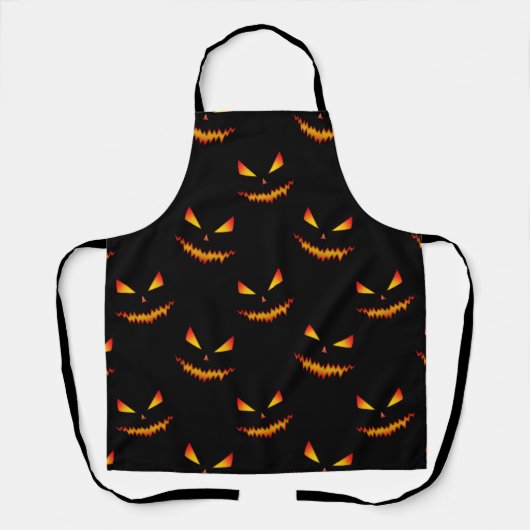 Tablier Cool effrayant Jack O'Lantern visage motif d'Hallo (Recto)