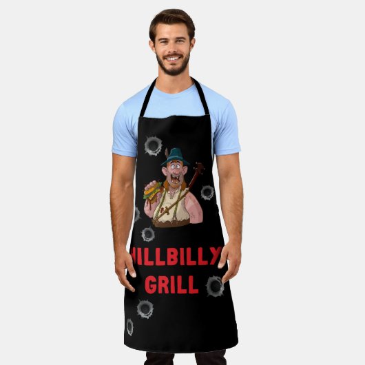 Tablier Cool HillBilly Grill Danemark Apron! (Porté)