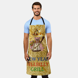 Tablier Cool HillBilly Grill Nouvel An Danemark Apron! Tab