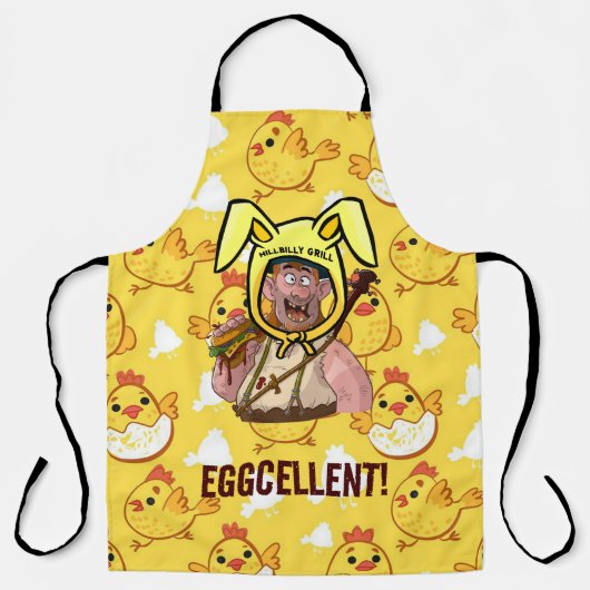 Tablier Cool HillBilly Grill Pâques Danemark Apron! (Recto)