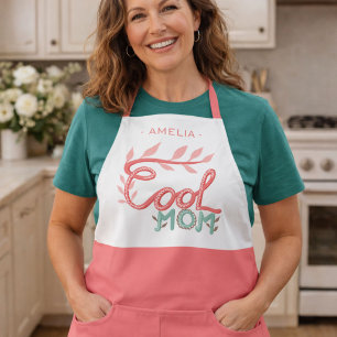 Tablier Cool Maman Lettres à la main Dessin Fête des Mères