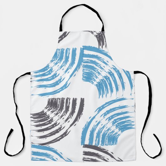 Tablier Cool, moderne, bleu abstrait tendance (Recto)