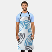 Tablier Cool, moderne, bleu abstrait tendance (Porté)