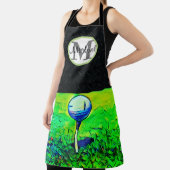 Tablier Cool  Monogramme masculin de golf (Insitu)