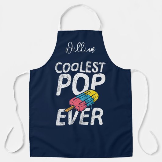 Tablier Cool Papa Summer BBQ Grill Pop Personnalisé (Recto)