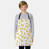 Tablier Cool plaisir pâtes macaroni motif sur blanc (Porté)