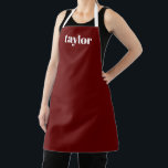 Tablier Cool Rouge moderne minimaliste tendance personnali<br><div class="desc">Présentation de l'tablier minimaliste moderne rouge Cool personnalisé - un cadeau élégant et pratique pour les femmes, en particulier les mères. Ce tablier sur mesure sert de cadeau de la Fête des Mères ou d'accessoire de cuisine unique pour les mamans qui aiment cuisiner et cuire. La couleur rouge vif ajoute...</div>