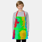Tablier Cool rouge vert rouge Abstrait brillant (Porté)