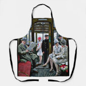 Tablier Copenhagen Tram, célèbre peinture, (Recto)