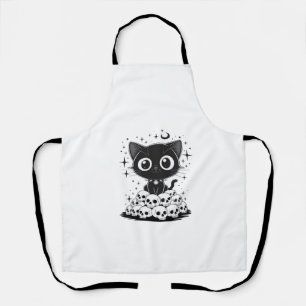 Tablier Copie de Crânes de Chat Créatif Gothique Chat Mign