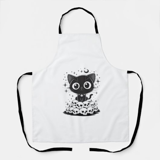 Tablier Copie de Crânes de Chat Créatif Gothique Chat Mign (Recto)