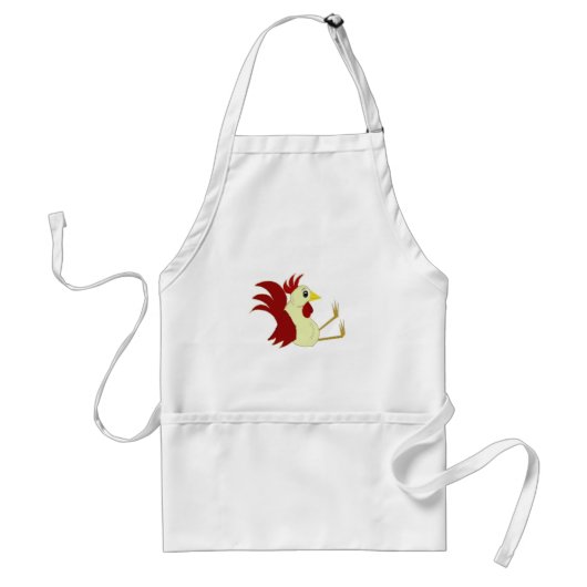 Tablier Coq de dessin animé drôle (Devant)