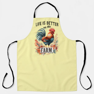 Tablier Coq en art de mot de vie de ferme mieux mignon