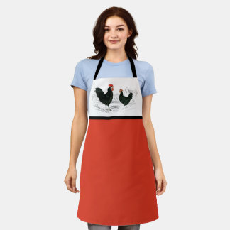 Tablier Coq Noir Vintage