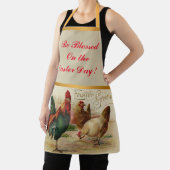 Tablier Coq vintage Et Poulets Pâques (Insitu)
