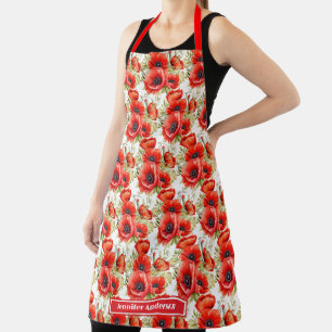 Tablier Coquelicots Floral Poppy