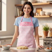 Tablier Coquette Bow rose Moderne Fille Nom personnalisé