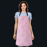 Tablier Coquette Rose Bows Coeurs Girly<br><div class="desc">Tablier Whimsical et coquette avec illustration dessinée à la main des arcs et des coeurs roses.</div>