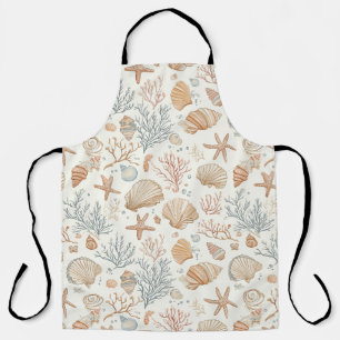 Tablier Coquillages et coraux botaniques côtiers doux