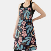 Tablier Coral Blue Floral Dark Print (Insitu)